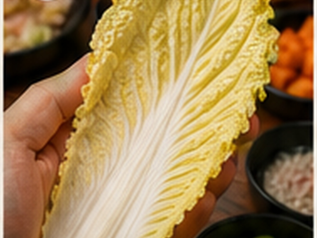 Bossam step 1 - prepare lettuce or napa cabbage