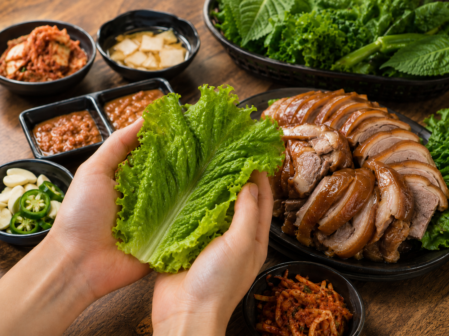 Step 1 - prepare a fresh lettuce leaf